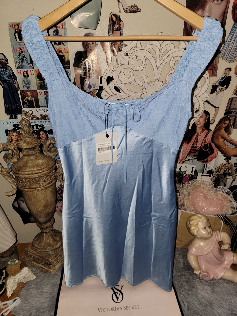 NWT Princess Polly Light Blue Callentani Mini Dress - US 6 - Picture 2 of 8
